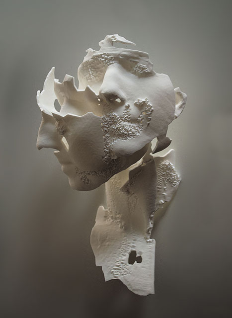 Triple Portrait of E., 2013, Sophie Kahn, 3D print, laser-sintered nylon, ©Sophie Kahn.